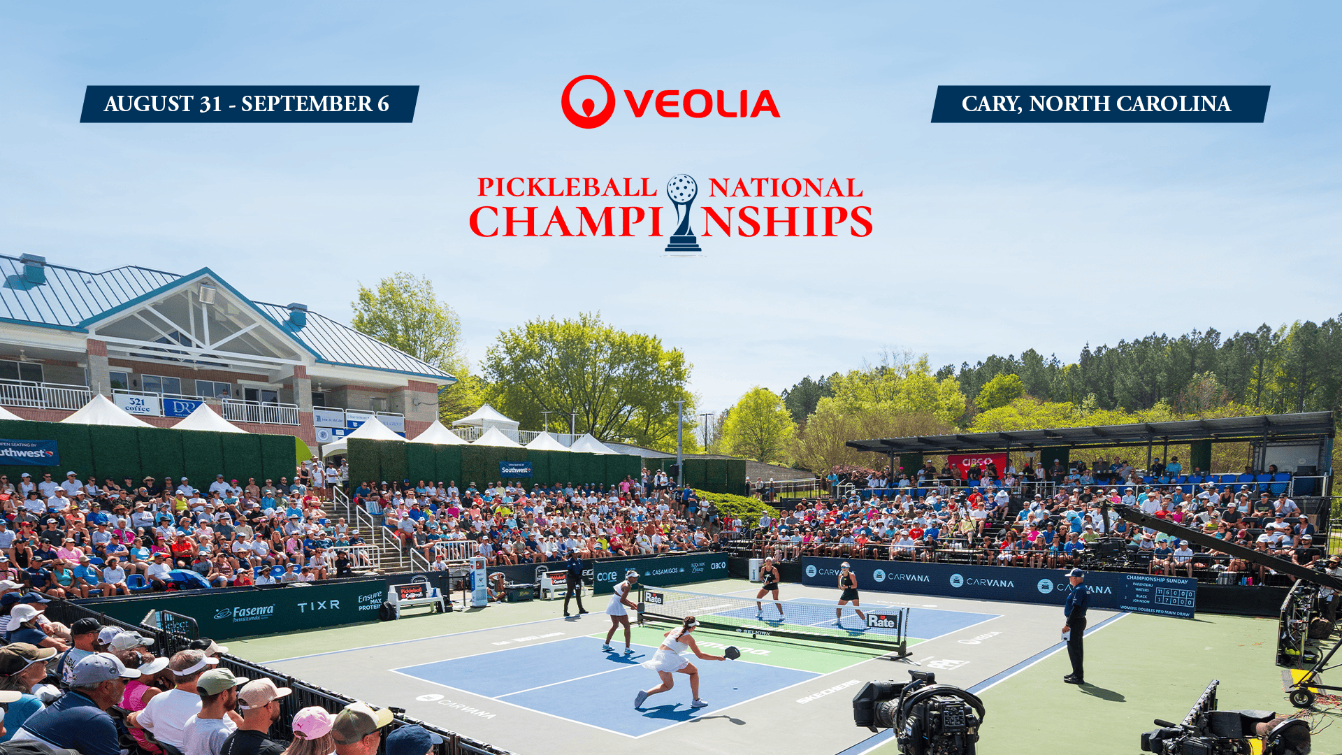 Veolia Pickleball National Championships Coming to Cary, North Carolina in The Ultimate Weeklong Celebration of Pro and Amateur Pickleball